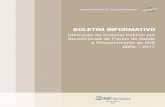 BOLETIM INFORMATIVO - ans.gov.br · BOLETIM INFORMATIVO Utilização do Sistema Público por Beneficiários de Planos de Saúde e Ressarcimento ao SUS ABRIL / 2017 AGÊNCIA NACIONAL