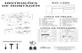 Manual de Montagem KD-1205 - cdn2.madeiramadeira.com.br · 03 04 06 05 07 e n a a a n n e k k k k k c c c c c g g 03 01 02 fixar a pilastra(07) na diviÃo (03), utilizando parafusos