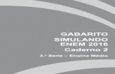 Gabarito Simulando EnEm 2016 Caderno 2 · 2 – Gabarito Comentado Simulando Enem – Caderno 2 – 3.a Série Em 2016 Gabarito ComEntado Simulando EnEm 2016 – 3.ª SÉriE EnSino