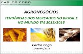 AGRONEGÓCIOS - aplposcolheita.com.br · AGRONEGÓCIOS TENDÊNCIAS DOS MERCADOS NO BRASIL E NO MUNDO EM 2015/2016 Carlos Cogo Outubro/2015