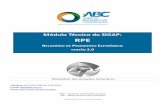 Módulo Técnico do SIGAP: RPE - Agência Brasileira de ... · Uma visão didática da nova configuração do módulo técnico, incluindo quadros que possibilitam uma apreensão geral