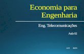 Economia para Engenharia · 2016-05-02 · Produção, Circulação, Distribuição e Consumo de ... socialista) Sistema misto: intervenção do governo. Sistema Econômico Capitalismo