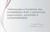 Claudia Reyes Setembro, 2012 - Simpósio Internacional de ...sistemas3.sead.ufscar.br/ojs/Apresentacao_SIED_EnPED_Claudia Reyes.pdf · Docentes e tutores Preparação para a Gravação