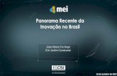 Panorama Recente da Inovação no Brasil · ensino superior no Brasil (como por exemplo, do modelo de Bologna); ... qualificadas a exemplo do Inova Empresa executados pelo BNDES e