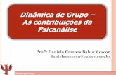 Dinâmica de Grupo As contribuições da Psicanálisexa.yimg.com/.../name/Aula+Principais+Teorias+-+Psicanalise.pdf · Dinâmica de Grupo Freud não se ocupou diretamente da teoria