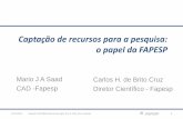 Captação de recursos para a pesquisa: o papel da FAPESPfmb.unesp.br/.../fmbotucatu1-fapesp.pdf · o papel da FAPESP Mario J A Saad ... seção I.H. Consultado em em 22 de Setembro