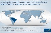 APLICAÇÃO DO BPM PARA REESTRUTURAÇÃO DO PORTFÓLIO DE ...iprocess.com.br/wp-content/uploads/2012/11/APEX-BRASIL-Aplicacao... · LISTA DE COMPETÊNCIAS GERENCIAIS COM FOCO NA ...