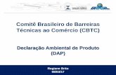 Comitê Brasileiro de Barreiras Técnicas ao Comércio (CBTC)inmetro.gov.br/barreirastecnicas/PDF/cbtc/apresentacao-cbtc-de... · ABNT NBR ISO 14024:2010 - Rótulos e declarações