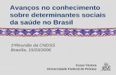 Avanços no conhecimento sobre determinantes sociais da ... · Mortalidade infantil no Brasil Fonte: CEDEPLAR/PNUD, 2000. Almeida-Filho et al, 2003 ... (OMS/Fiocruz) Sistemas de ...
