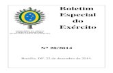 Boletim Especial do Exército 28-14 - plano... · boletim especial do exÉrcito nº 28/2014 brasÍlia-df, 22 de dezembro de 2014. 1 ª parte leis e decretos sem alteração. 2 ª
