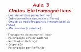 Aula 3 Ondas Eletromagnéticas - Sistema de Autenticaçãosistemas.eel.usp.br/docentes/arquivos/5840726/LOB1021/Aula3_0ndas... · - Ondas de radiofrequencia (transmissão de ... -Transporte