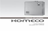 MANUAL DO USUÁRIO - komeco.com.br · Comprimento Máximo da Chaminé ... (49,5kW) 709,5kcal/min 3,59kg/h 280 Automática 1 >10 60 3,3 GN 31,0 A 84% 44.376kcal/h (51,6kW) 739,6kcal/min