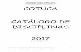 CATÁLOGO DE DISCIPLINAS 2017 - cotuca.unicamp.brcotuca.unicamp.br/cotuca/wp-content/uploads/2017/11/Catalogo... · Resolução CNE/CEB 03/98, alterada pela Resolução CNE/CEB 04/2006,