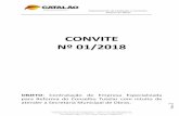 CONVITE Nº 01/2018 - catalao.go.gov.br · CONVITE Nº 01/2018 OBJETO: ... Individual (MEI) que se enquadrarem na Lei Complementar nº 123/2006 e alterações posteriores, e que ...
