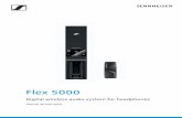 Flex 5000 - assets.sennheiser.com · Instale o emissor perto da sua fonte áudio. Instale o emissor no mínimo 50 cm afastado de outros aparelhos com radiofrequência no local, para