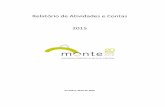 Relatório de Atividades e Contas 2015 - Monte - ACE · Em 2011 foi reconhecida como Entidade prestadora de apoio técnico no âmbito do Programa de Apoio ao Empreendedorismo e ...