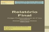 Relatório Final - RUN: Página principal Paula Farias Amaro... · RELATÓRIO FINAL Ana Paula Antunes – Nr: 2009118 – 2014/2015 4 revisão bibliográfica sobre uma patologia extremamente