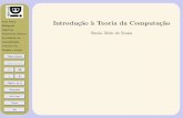 Teoria da Computaçãodesousa/2012-2013/TC/apresentacao... · 2012-09-18 · Introdu¸c˜ao `a Teoria da Computac˜ao Simao Melo de Sousa. Aviso Pr´evio Bibliograﬁa Objectivos