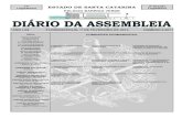 PALÁCIO BARRIGA VERDE - alesc.sc.gov.br · COMISSÃO DE PROTEÇÃO CIVIL. 2 DIÁRIO DA ASSEMBLEIA - SC - NÚMERO 6.507 01/02/2013 DIRETORIA LEGISLATIVA ... Critica o valor da diária