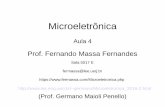 Aula 4 - fermassa.com 04 VF 2018(1).pdf · Aula 4 Prof. Fernando Massa ... Projeto de CI Ajustando Electric + LTSpice: ... Primeira camada a ser fabricada no circuito integrado CMOS