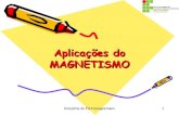 Aplicações do MAGNETISMO - wiki.ifsc.edu.br · • PARA TRANSPORTE DE MATERIAIS FERROSOS: • Eletroímãs; Eletropermanentes e Levantadores Magnéticos. • PARA FIXAÇÃO: ...
