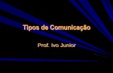 Tipos de Comunicação - Educpedagogia | Turma de ... · Meios de comunicação ... se ao instrumento ou à forma de conteúdo utilizados para a realização do processo comunicacional.