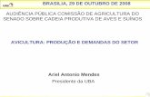 CADEIA E PRODUÇÃO DE AVES E SUÍNOS · 2010-12-16 · audiÊncia pÚblica comissÃo de agricultura do senado sobre cadeia produtiva de ... produÇÃo e demandas do setor. ariel
