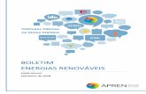 BOLETIM ENERGIAS RENOVÁVEIS - apren.pt · As fontes de energia renovável (FER) contribuíram, desde o início do ano, com uma parcela significativa do mix de produção de eletricidade