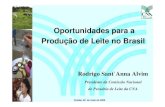 Oportunidades para a Produção de Leite no Brasil para producao... · Produção de leite sob inspeção (milhões de litros) Fonte: IBGE. NORTE Produção 2005: 823,3 Cresc. 2005/04: