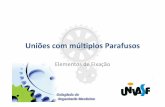 Uniões com múltiplos Parafusos - Início — UNIVASF …alan.dantas/disciplinas/Elementos1/Aula13.pdf · • De forma geral, as uniões aparafusadas envolvem muitos parafusos em