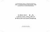 CRCSC E A LEGISLAÇÃO PROFISSIONAL · Projeto Editoração de Livros – Coordenação 2004/2005. APRESENTAÇÃO ... o Exame de Suficiência como requisito para obtenção de registro
