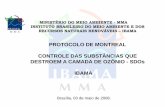 PROTOCOLO DE MONTREAL CONTROLE DAS … · ministÉrio do meio ambiente - mma instituto brasileiro do meio ambiente e dos recursos naturais renovÁveis – ibama protocolo de montreal