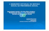 I- SEMINÁRIO ESTADUAL DE SERVIÇO SOCIAL NA … Social e... · SOCIAL NA PREVIDÊNCIA SOCIAL ... Lei nº8.662/93 Lei nº8.662/93 ... Leis nºs 8212 e 8.213/91