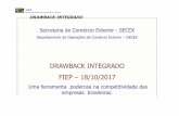 DRAWBACK INTEGRADO FIEP –18/10/2017 - fiepr.org.br79309].pdf · Drawback 2016 (em US$ milhões) MDIC Ministério da Indústria, Comércio Exterior e Serviços ... DRAWBACK NO BRASIL
