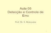Prof. Dr. S. Motoyama - dt.fee.unicamp.brmotoyama/EA074/Aulas/Aula-05.pdf · 4 ED: paridade bi-dimensional • A paridade 2-dim detecta todos os erros de 1, 2 e 3 bits, e a maioria