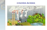 CHUVAS ÁCIDAS - Anjo Albuquerque · Os poluentes ácidos tam- bém podem ficar em «reserva» nas neves e ... O termo chuva ácida é usado para descrever os vários tipos de aci-
