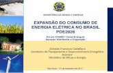 EXPANSÃO DO CONSUMO DE ENERGIA ELÉTRICA NO … · EXPANSÃO DO CONSUMO DE ENERGIA ELÉTRICA NO BRASIL PDE2026 Forum COGEN / Canal Energuia Geração Distribuida e Cogeração MINISTÉRIO