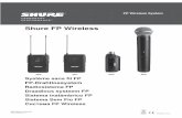 Shure FP Wireless User Guide - soundpro.com · • O controle de atenuação do ganho do transmissor gerencia o ... (cerca de 5 segundos) FP2 0dB ... A faixa real de alcance depende