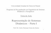 Representação de Sistemas Dinâmicos – Parte Ichsantos/ENG_CONT/Aula_03.pdf · Representação de Sistemas Dinâmicos – Parte I ... 4 Modelagem com Diagramas de Blocos; 3 1