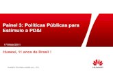 Painel 3: Políticas Públicas para Estímulo a PD&I · Painel 3: Políticas Públicas para Estímulo a PD&I ... milhões de usuários de TV conectados De pessoas para máquinas 50