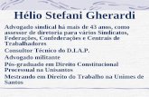 Hélio Stefani Gherardi - csb.org.brcsb.org.br/wp-content/uploads/2017/04/Palestra-CSB-Impactos-da-Re... · Hélio Stefani Gherardi Advogado sindical há mais de 43 anos, como assessor