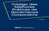 Patrocínio de Impressão Código das - ecgi.org · Instituto Brasileiro de Governança Corporativa Instituto Brasileiro de Governança Corporativa (IBGC) Fundado em 27 de novembro