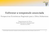 Enfrentar a tempestade anunciada - imf.org · Fundo Monetário Internacional, Perspetivas Económicas Regionais para a África Subsariana, outubro de 2015 1 Enfrentar a tempestade