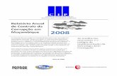 Relatório Anual de Controlo da Corrupção em Moçambique · Moçambique 2008 As ... Higiene Ambiental e Exames Médicos ... nacionais e internacionais, no quadro da melhoria da