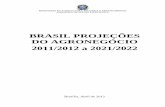 BRASIL PROJEÇÕES DO AGRONEGÓCIO 2011/2012 a 2021/2022 · ... das projeções e por conseqüência nas ... PROJEÇÕES As projeções realizadas em 2011 tinham ... a especialistas.