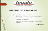 DIREITO DO TRABALHO - legale.com.br · DIREITO DO TRABALHO ... Maurício Godinho Delgado distingue: ... Lei 11.648, de 31 de março de 2008, reconheceu