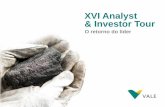 XVI Analyst & Investor Tour - vale.com · na produção de ferro gusa de ~1.5%. Fonte: Inteligência de Mercado da Vale Adição líquida ao Mercado transoceânico Mudança na oferta