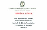 Título da Apresentação - Academia · Universitária em Assistência e Atenção Farmacêuticas da FCF-USP Criada em 1970 Modelo tradicional até 2008 Parcerias: ... •Seminários
