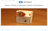 Sony TR-63 Transistor Radio Teardown - ifixit-guide-pdfs ... · Aqui está um Sony TR-63 rádio transistor - Eu esqueci que eu tinha um até fez lembrar de pelo ... Em comparação,