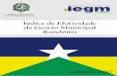 Índice de Efetividade da Gestão Municipal Rondôniario... · O IEGM – Índice de Efetividade da Gestão Municipal – surgiu do Acordo de Cooperação Técnica ... outros dois